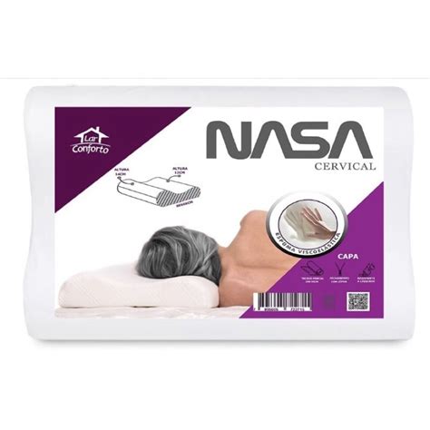 Travesseiro Nasa Cervical Ortop Dico C Capa Z Per Fios Lar