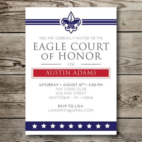 Eagle Scout Court Of Honor Invitation Template