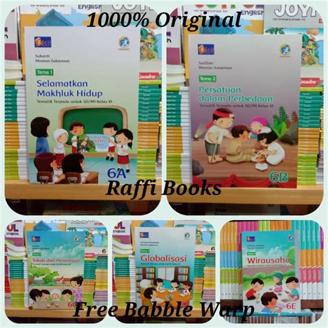 Jual Buku Tematik Terpadu 6a 6b 6c 6d 6e Kelas 6 SD K13 Revisi Facil