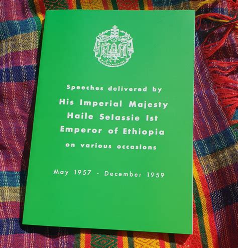 Rare Him Emperor Haile Selassie I Speeches On Various Etsy