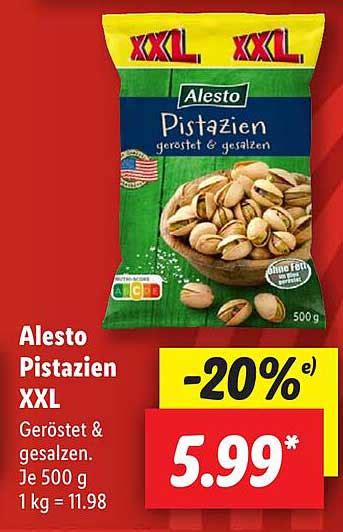 Alesto Pistazien Xxl Angebot Bei Lidl 1Prospekte De