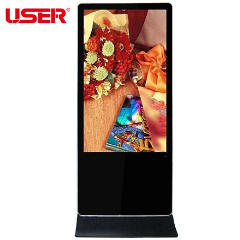 55 Inch Floor Standing 1080P Full HD Digital Signage Kiosk RoHS