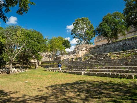 Uxmal Merida Mexico America The Great Pyramid Of Magician In Uxmal