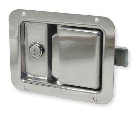 Grainger Approved Push To Close Locking Paddle Latch 4 14