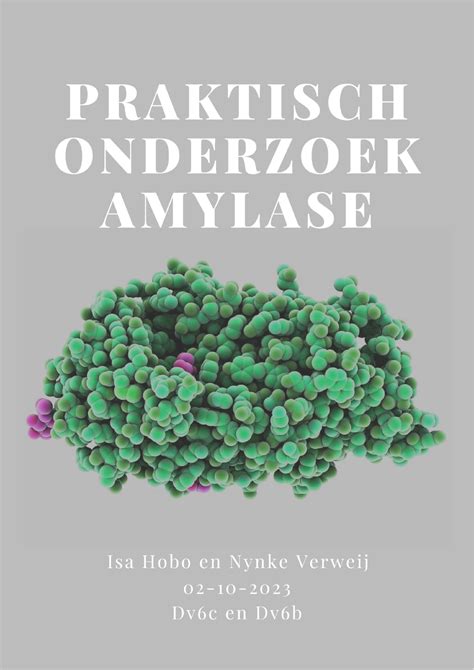 Bio Po Amylase Inhoudsopgave Studeersnel