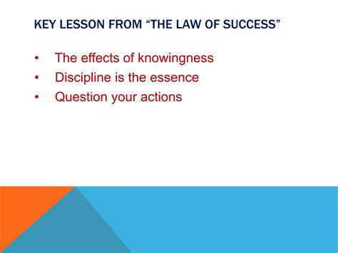 The Law Of Success By Napoleon Hill PPT