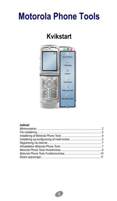 Motorola Phone Tools Kvikstart