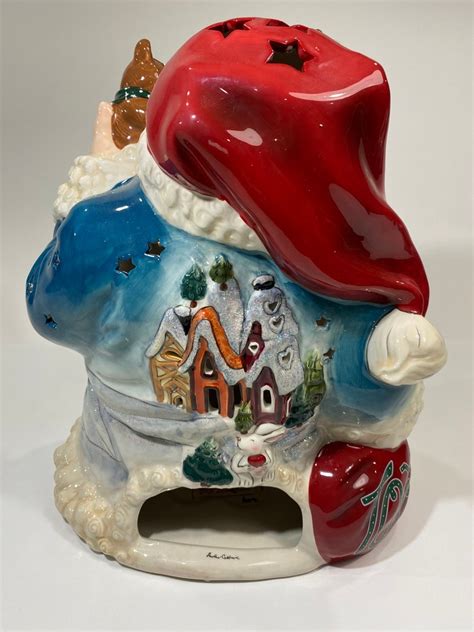 LARGE Blue Sky Clayworks The Spirit Of Christmas Santa Tea Etsy