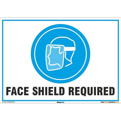 Face Shield Safety Signs Eco Vinyl Sticker