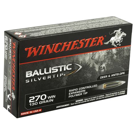 Winchester Ammunition Sbst270 130gr Ballistic Silvertip 20rd Box 10 Boxes Case Range Usa