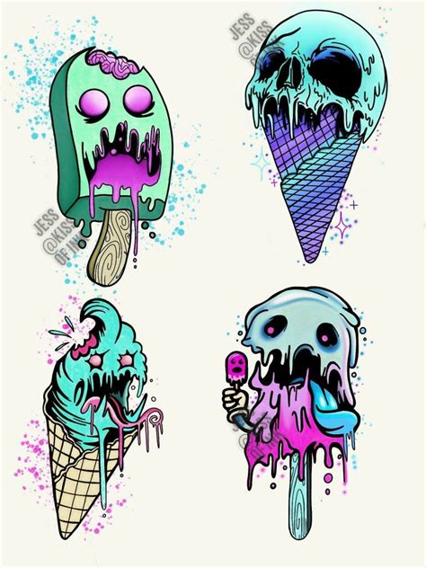 Ice cream cone tattoo designs – Artofit