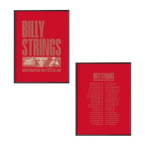 Billy Strings North American Tour 2023 Poster Set, Billy Strings Tour ...