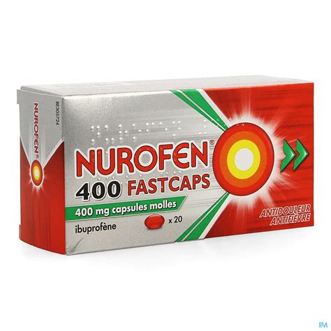 NUROFEN FASTCAPS 400 MG 20 CAPS MOLLES Pharmacie Online