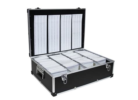 Aluminium Cd Dvd Storage Case 1000 Capacity Black