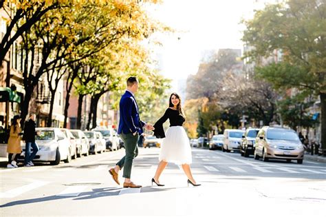 Enchanting Autumn New York City Engagement Session Truly Engaging