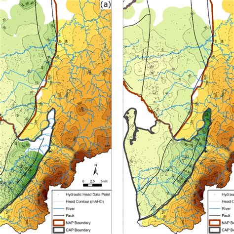 Head Contours In The Quaternary Aquifers And Mount Lofty Ranges Download Scientific Diagram