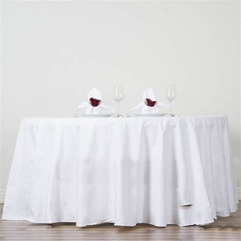 Buy White Round Chambury Casa Cotton Tablecloth Pack Of