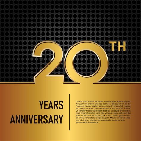 Premium Vector Th Anniversary Template Design In Gold Color Vector