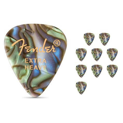 Fender Premium Celluloid Guitar Picks Pack Abalone X Heavy