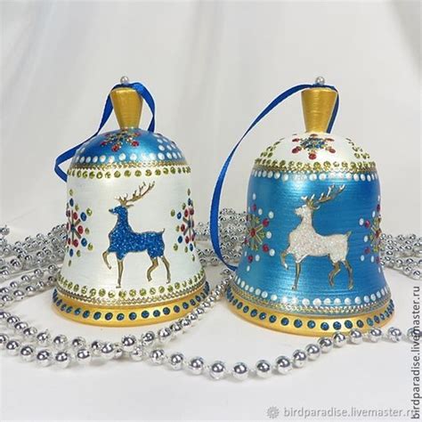 Новогодний колокольчик на ёлку.Ёлочное украшение.Подарок на новый год ...
