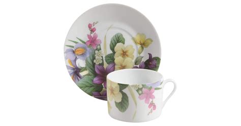 Narcissus Flat Cup Saucer Set By Bill Goldsmith Replacements Ltd