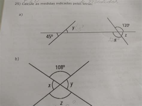 Calcule As Medidas Indicadas Pelas Letras Brainly Br