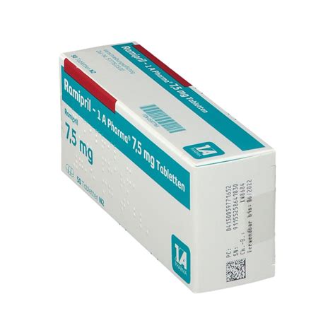 Ramipril 1A Pharma 7 5 Mg 50 St Mit Dem E Rezept Kaufen Shop Apotheke