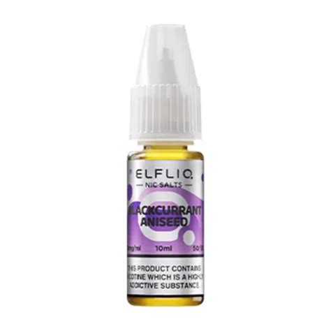 Elfliq Nic Salt By Elf Bar Blackcurrant Aniseed 10ml Vape And Go