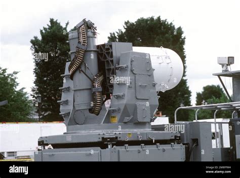 A Phalanx Close In Weapons System Ciws Displaying Its Ammunition Belt