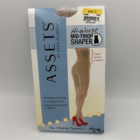 Assets By Spanx Size High Total Waist Mid Thigh Shapewear Nude Sara Blakely Ebay