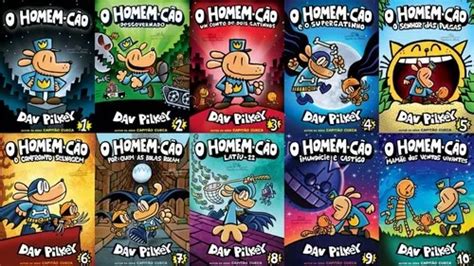 Coleção O Homem cão Do Livro 1 Ao 10 Dav Pilkey Parcelamento sem juros