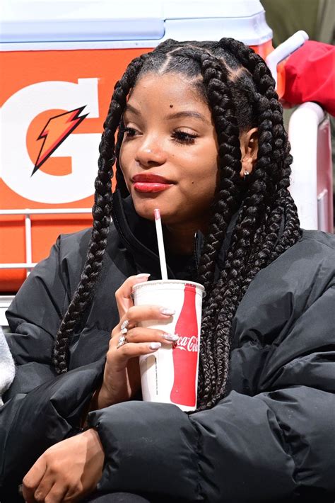 Halle Bailey Los Angeles Clippers Vs Golden State Warriors In Los