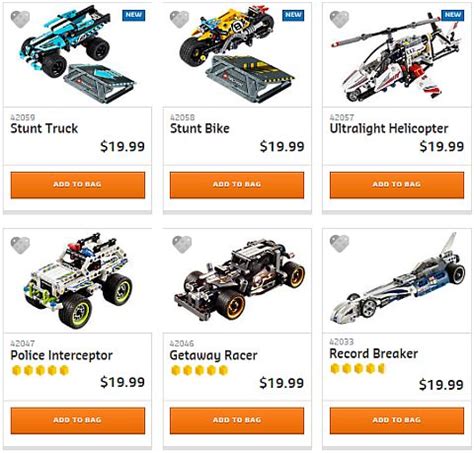 LEGO Technic Pull Back Racers For 2017