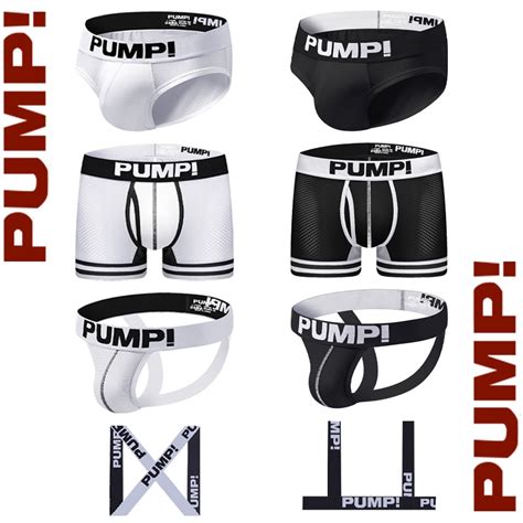 PUMP Underwear Men Boxer Trunks Sexy Gay Jockstrap Breathable Men S Briefs U Convex Man Thong