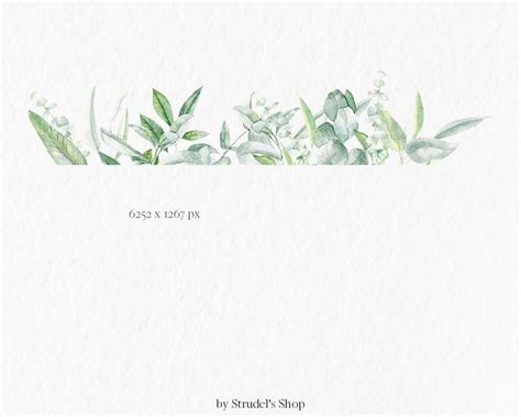 Eukalyptus Bordüre Aquarell Clipart PNG Hochzeitseinladung Etsy de