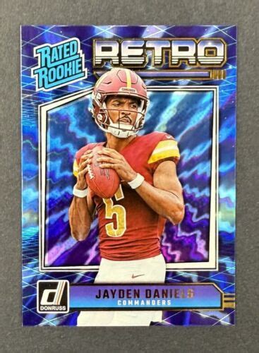 Jayden Daniels Panini Donruss Nfl Rated Rookie Retro Commanders Rc