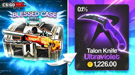 Csgoroll Crazy Talon Knife Pull In Blessed Case Youtube