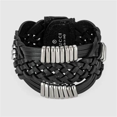 Gucci Bracelet In Leather Detail Braided Leather Bracelet Fashion