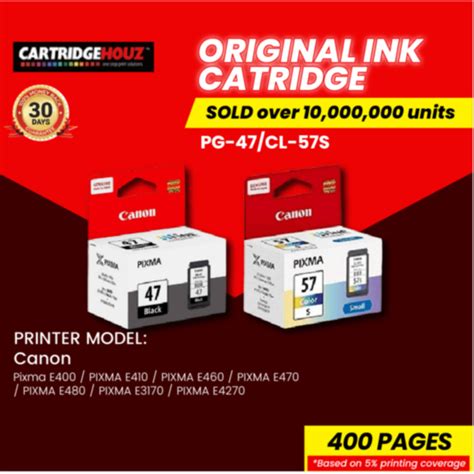 GENUINE Original Canon PG47 PG 47 PG 47 BLACK CL57S CL 57S CL 57S