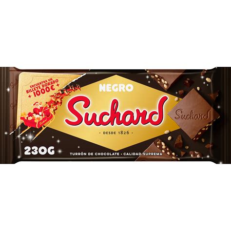 Turrón de chocolate crujiente negro tableta 230 g SUCHARD