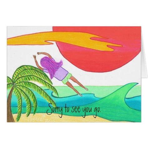 Sorry to see you go. greeting card | Zazzle | Greetings, Cards ...