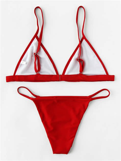 Triangle Beach Bikini Set SheIn Sheinside