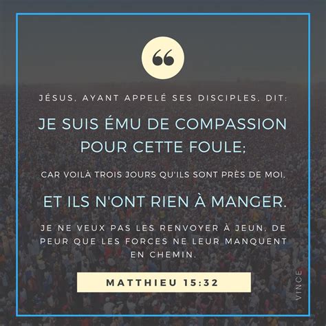 J Sus Ayant Appel Ses Disciples Dit Je Suis Mu De Compassion Pour