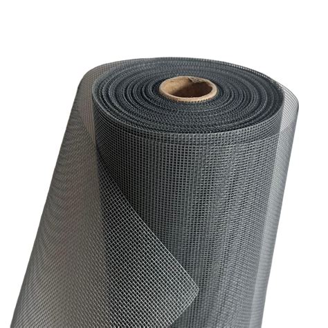 18 X 16 Mesh 110g Sqm Fireproof Charcoal Black Grey Color Fiberglass