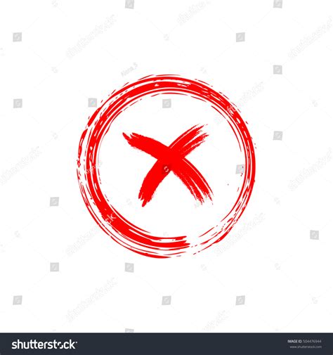 Cross Sign Element Red Grunge X Stock Vector Royalty Free