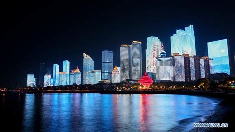 Night View Of 18th Sco Summit Host City Qingdao