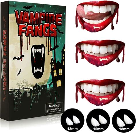 3 Pairs Vampire Teeth Fangs Halloween Decorations Party Kit