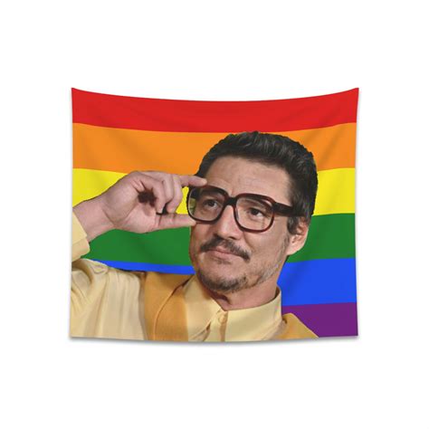 Pedro Pascal Pride Flag Pedro Pascal Wall Tapestry Pedro - Etsy