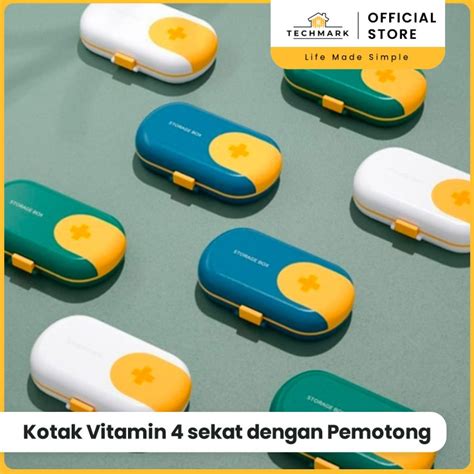 Jual Kotak Obat Oval Sekat Dengan Pisau Pemotong Oval Pill Capsule