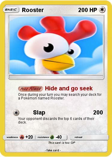 Pokémon Rooster 32 32 Hide And Go Seek My Pokemon Card